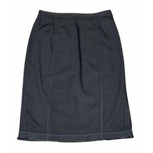 D & G Black Knee Length Pencil Skirt Size 44